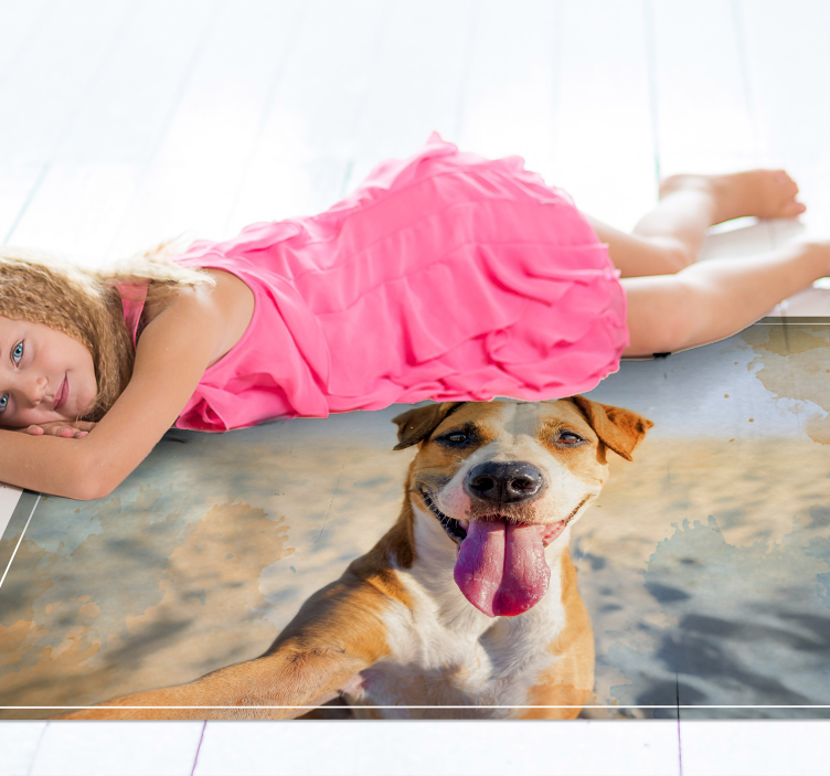 Smiling Canine Portrait animal vinyl carpet - TenStickers
