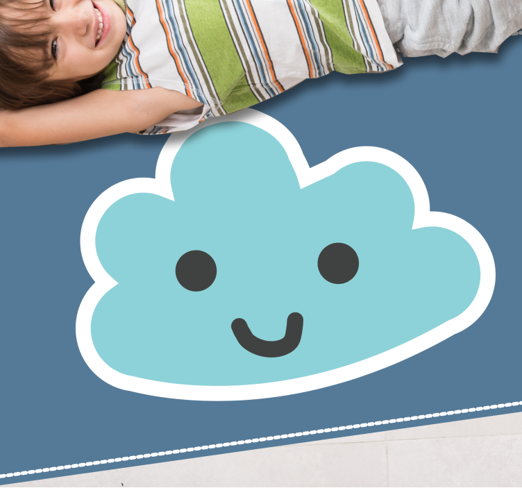 Smiling Cloud Design kids vinyl carpet - TenStickers