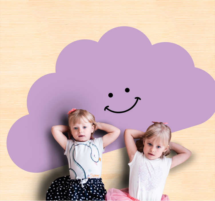 Smiling Cloud Shape nursery vinyl carpet - TenStickers