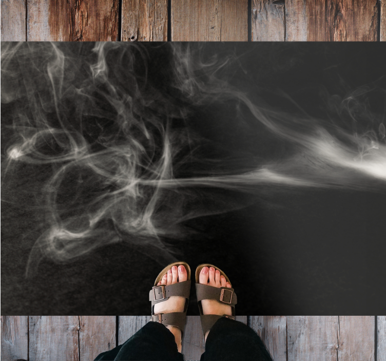 Smoke Swirls Effect modern vinyl carpet - TenStickers