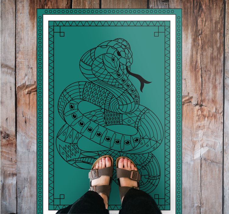 Snake illustration animal vinyl carpet - TenStickers