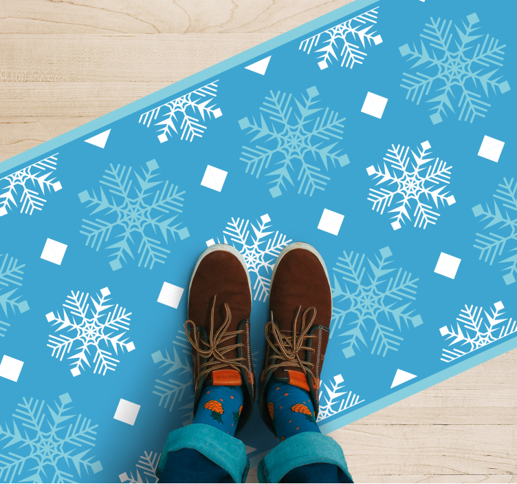 Snowflake Concept Christmas vinyl carpet - TenStickers