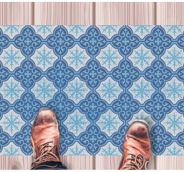 Snowflake emblem tile vinyl carpet - TenStickers