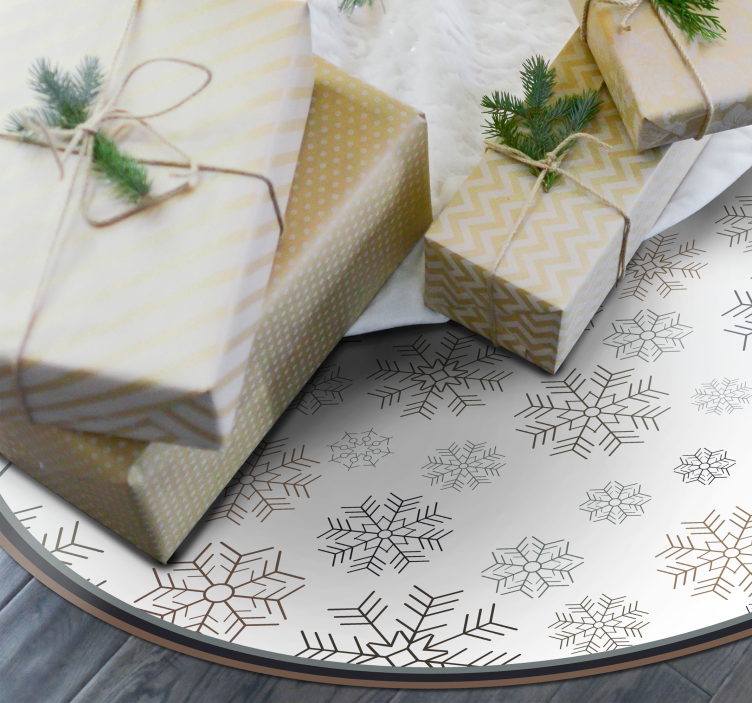 Snowflake Patterns Christmas vinyl carpet - TenStickers