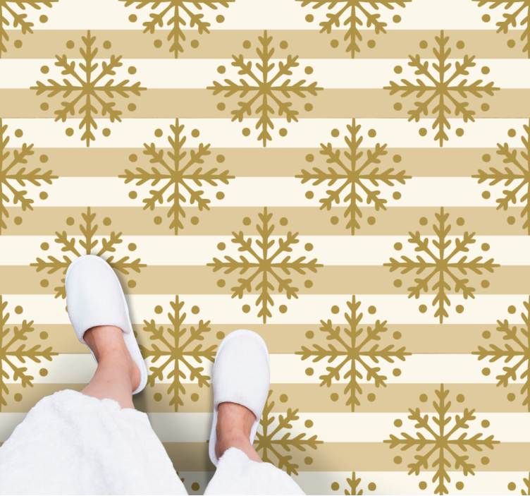 Snowflake Stripes Christmas vinyl carpet - TenStickers