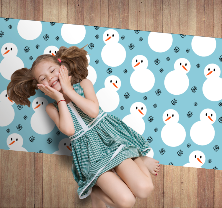 Snowman Festive Surface Christmas vinyl carpet - TenStickers