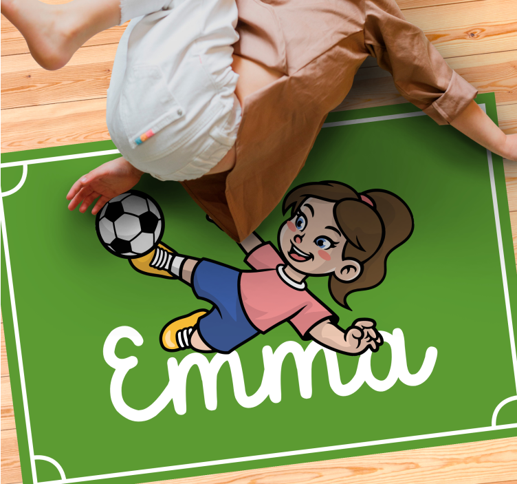 Soccer Field Theme custom vinyl carpet - TenStickers
