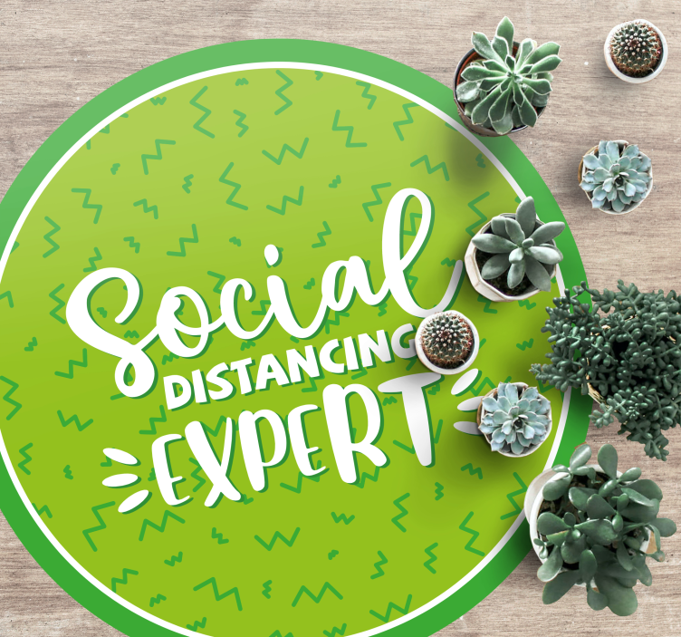 SOCIAL DISTANCING EXPERT world map vinyl carpet - TenStickers