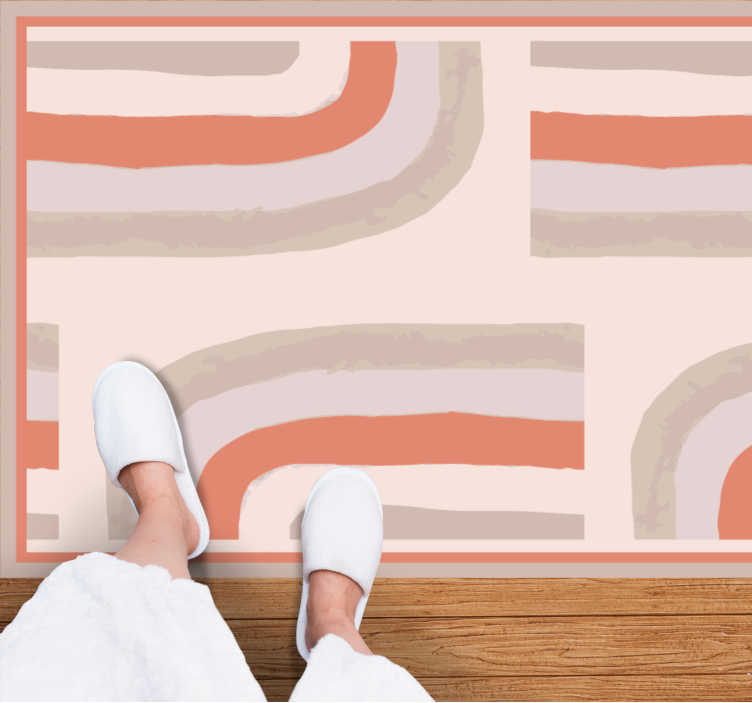 Soft Color Waves bathroom vinyl carpet - TenStickers