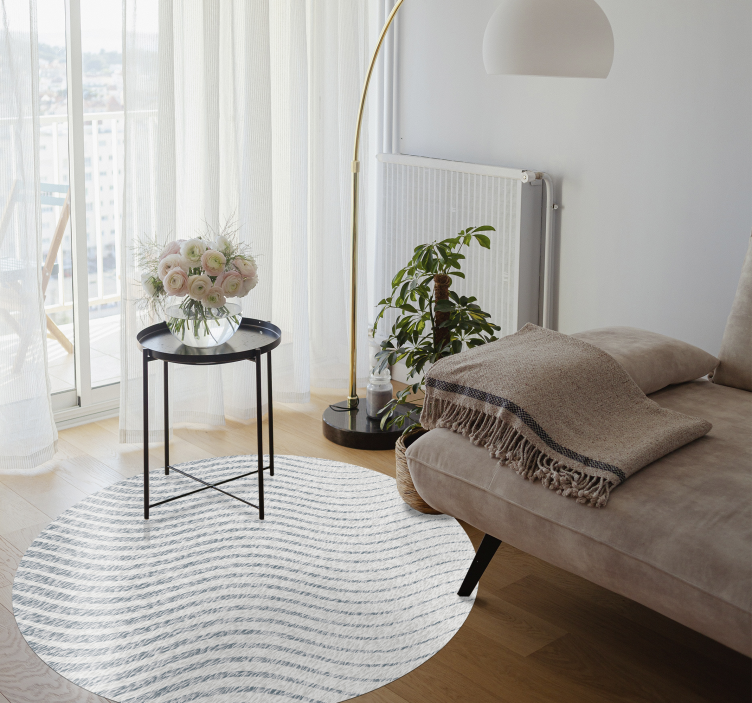 Soft wave patterns living room vinyl carpet - TenStickers