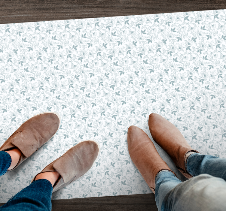 Sophisticated Floral Motif floral vinyl carpet - TenStickers