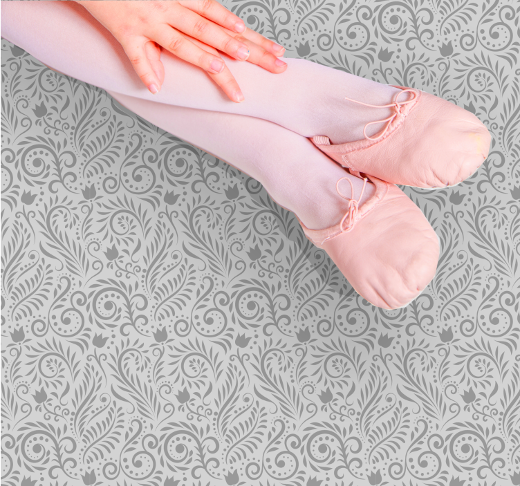 Sophisticated Botanical Motif modern vinyl carpet - TenStickers