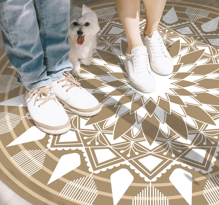 Sophisticated geometry mandala vinyl carpet - TenStickers
