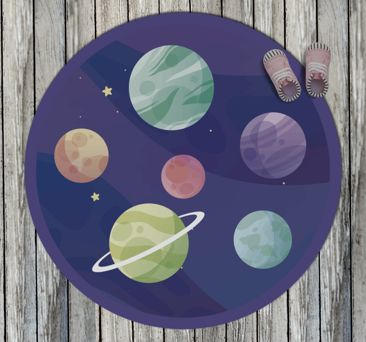 Space Exploration Imagery kids vinyl carpet - TenStickers