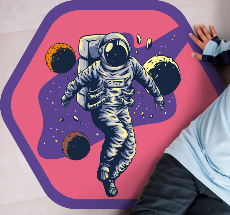 Space Explorer Journey star vinyl carpet - TenStickers