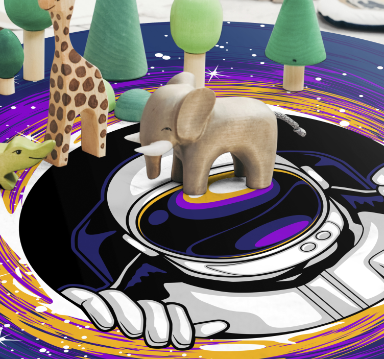 Space-Themed Play kids vinyl carpet - TenStickers