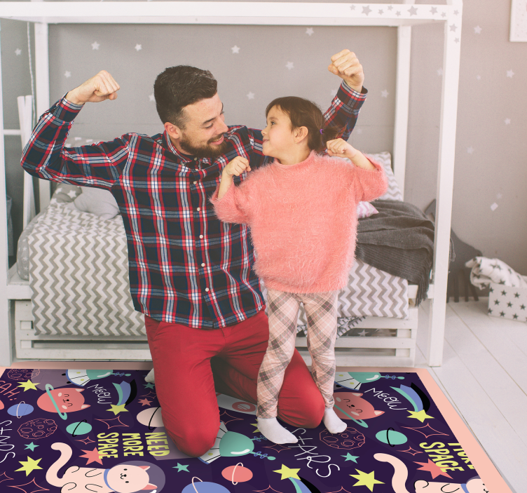Space-Themed Playarea kids vinyl carpet - TenStickers