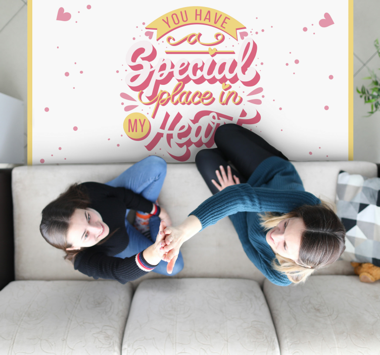 Special place in heart custom vinyl carpet - TenStickers