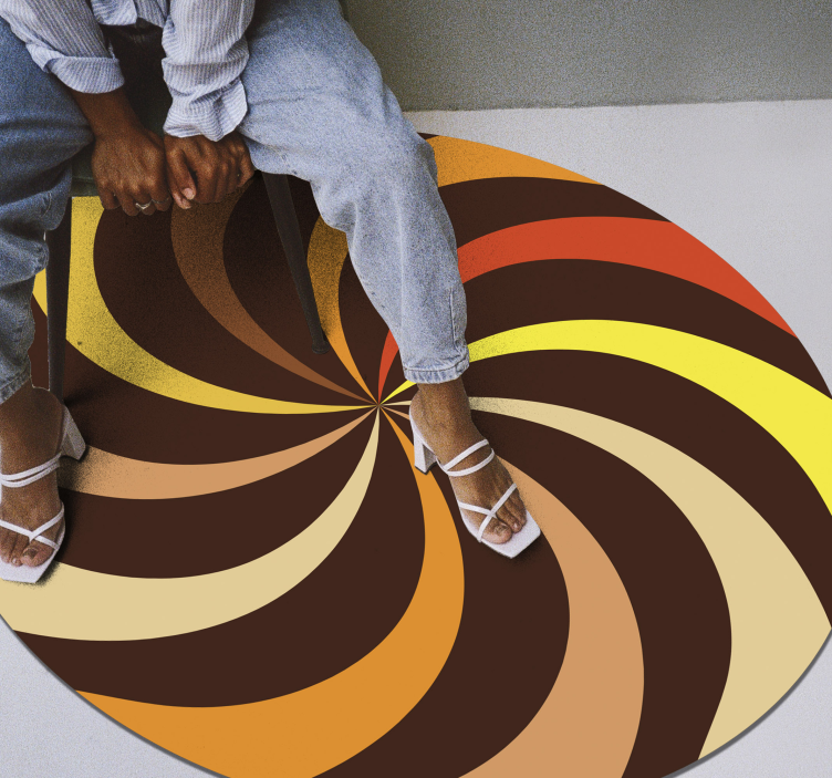 Spiral Color Burst striped vinyl carpet - TenStickers