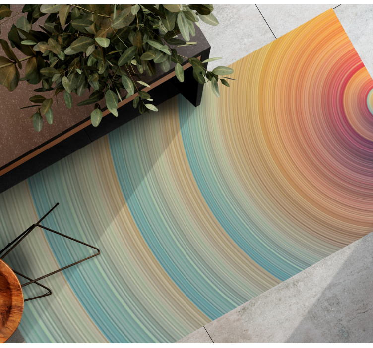 Spiral colour waves minimalist vinyl carpet - TenStickers