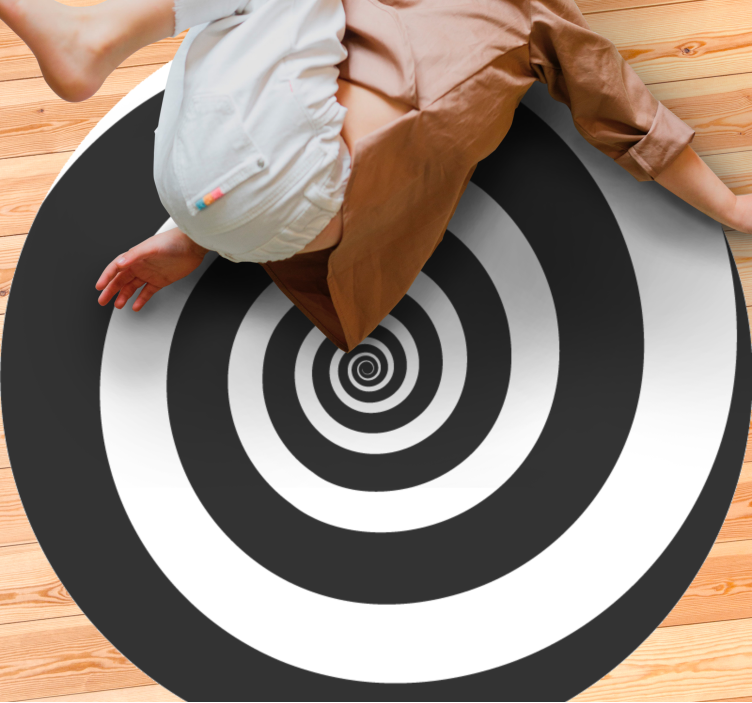 Spiral Pattern geometric vinyl carpet - TenStickers