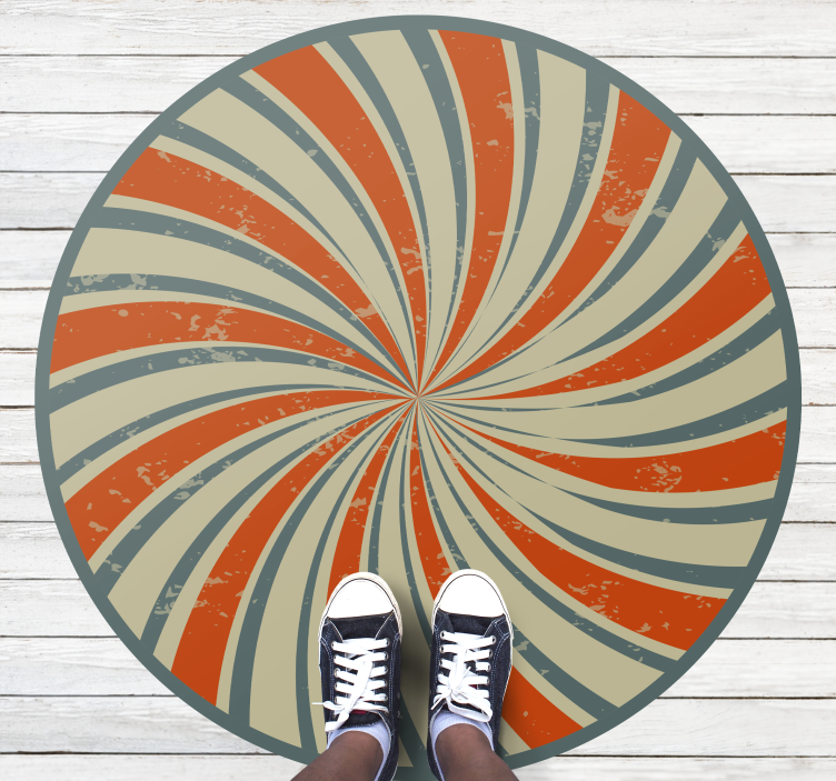 Spiral swirl design vintage vinyl carpet - TenStickers