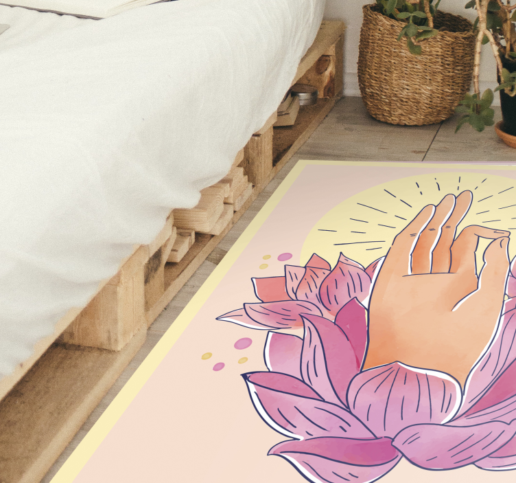 Spiritual Blossom Illustration mandala vinyl carpet - TenStickers