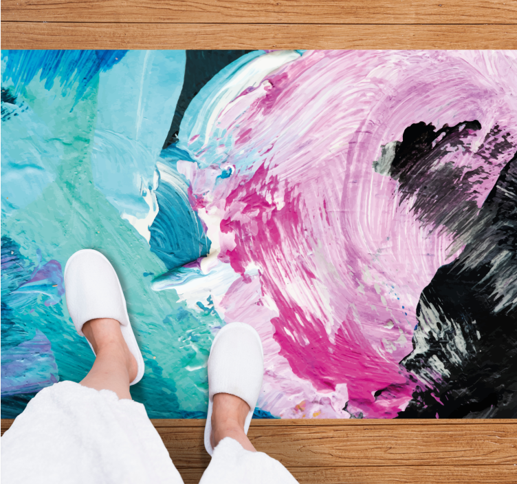 Splash of colour vinyl rug - TenStickers