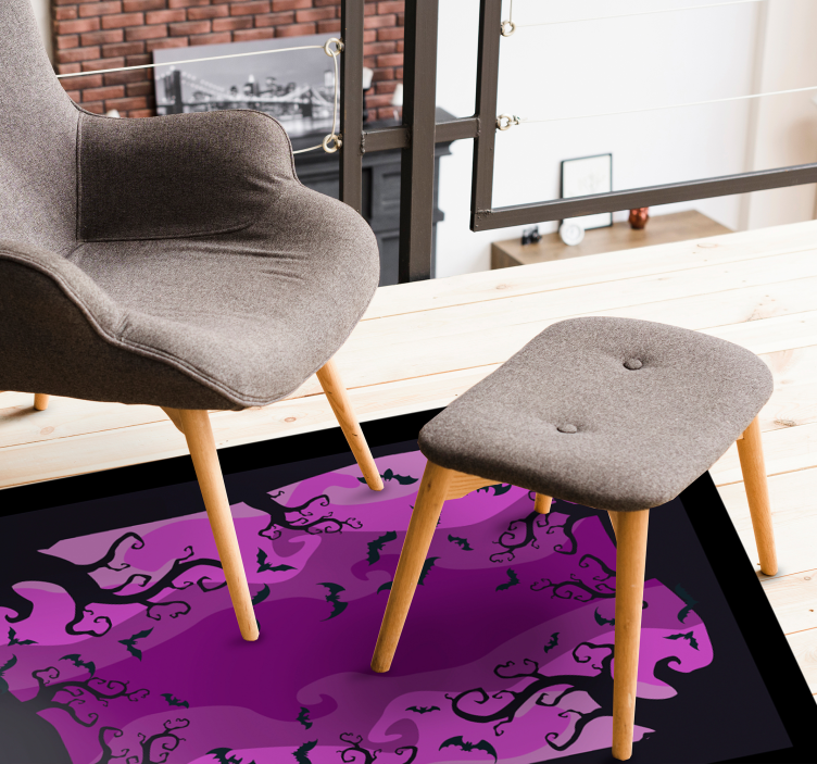 Spooky Cat Silhouettes halloween vinyl carpet - TenStickers