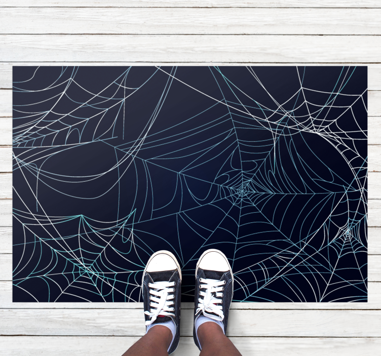 Spooky Cobwebs halloween vinyl carpet - TenStickers