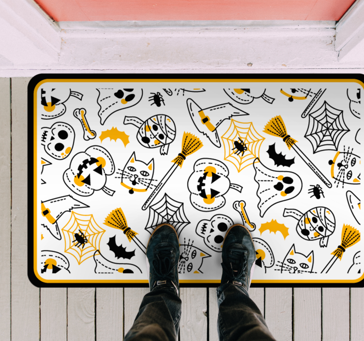 Spooky Festive Motifs halloween vinyl carpet - TenStickers
