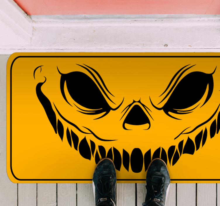 Spooky Grinning Face halloween vinyl carpet - TenStickers