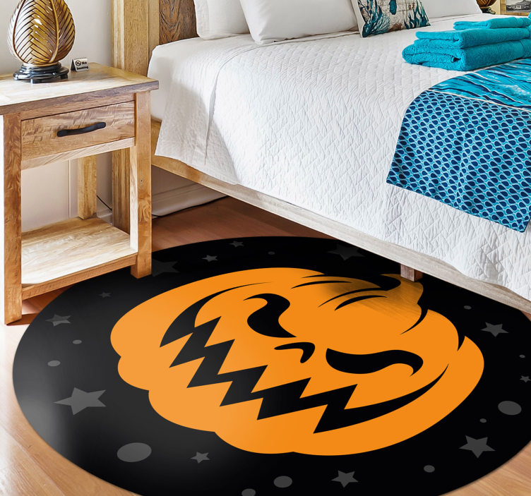 Spooky Pumpkin halloween vinyl carpet - TenStickers