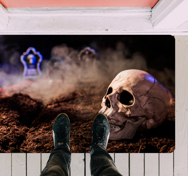 Spooky Skull halloween vinyl carpet - TenStickers