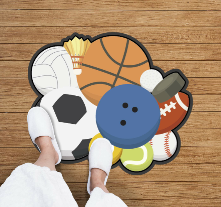 Sports Collage game vinyl carpet - TenStickers