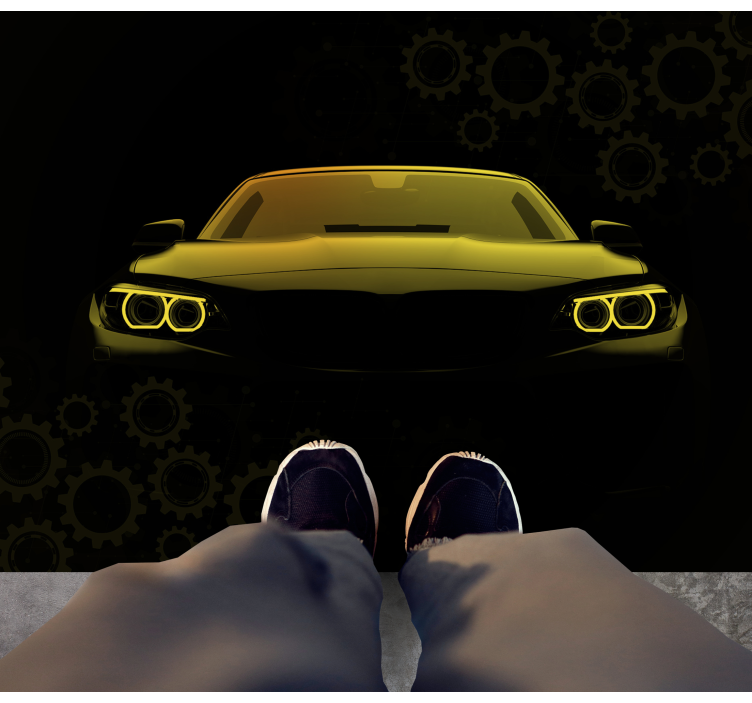Sporty Car Silhouette teen vinyl carpet - TenStickers