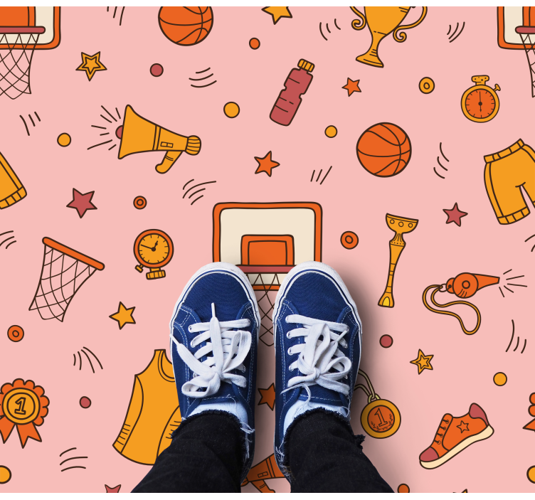 Sporty Fun Elements game vinyl carpet - TenStickers