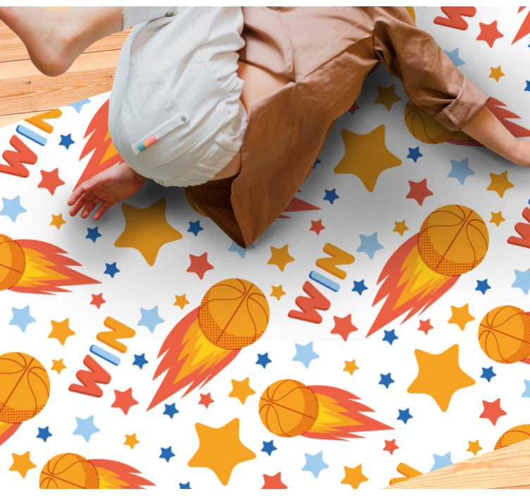 Sporty Stars Design game vinyl carpet - TenStickers