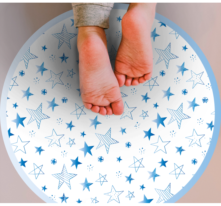 Starry Blue Pattern nursery vinyl carpet - TenStickers