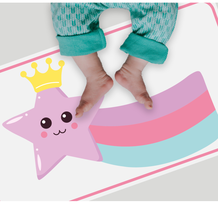 Starry Crown Charm kids vinyl carpet - TenStickers