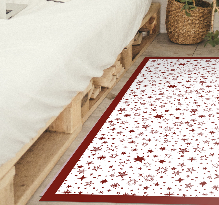 Red starry night star vinyl carpet - TenStickers