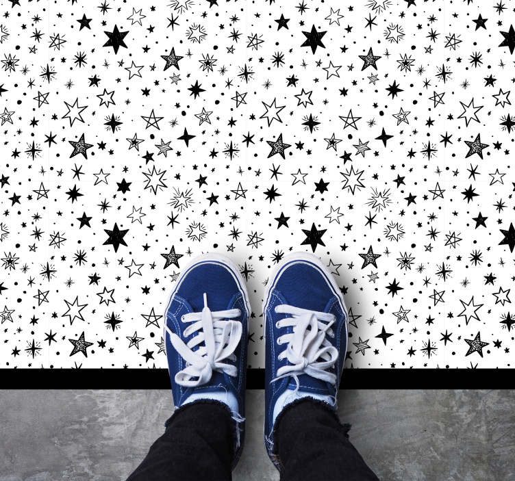 Star vinyl carpet with starry night design - TenStickers