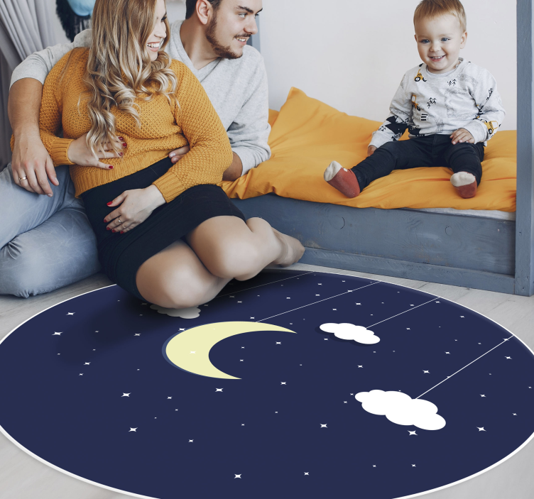 Starry Night Theme kids vinyl carpet - TenStickers
