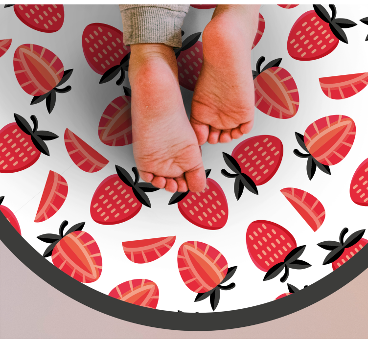 Strawberry Illustration kitchen vinyl carpet - TenStickers