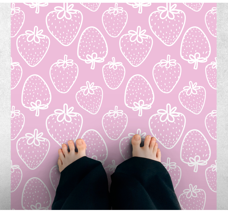 Strawberry Motif kitchen vinyl carpet - TenStickers