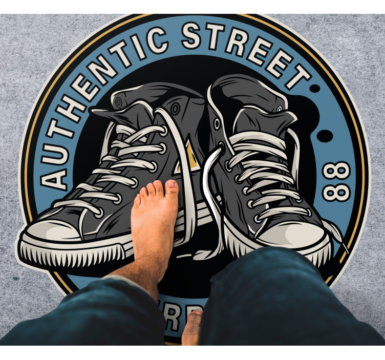 Street style sneakers teen vinyl carpet - TenStickers