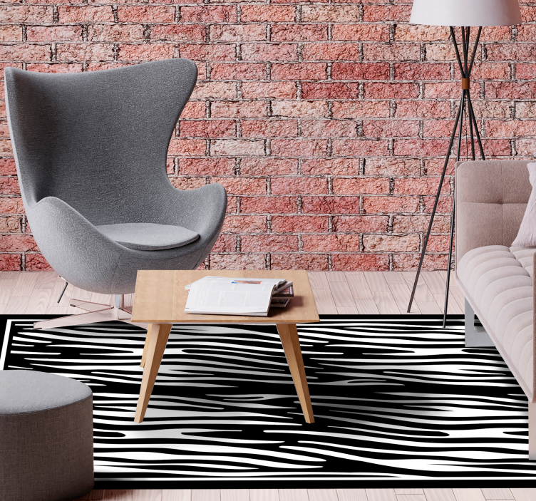 Striking Zebra Pattern animal print vinyl carpet - TenStickers