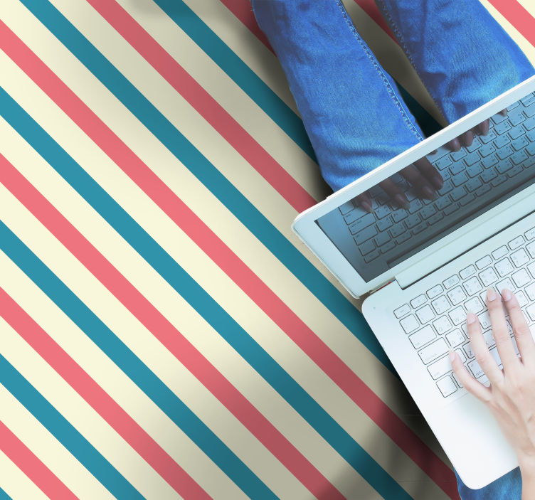 Striped vinyl carpet in striped color palette - TenStickers