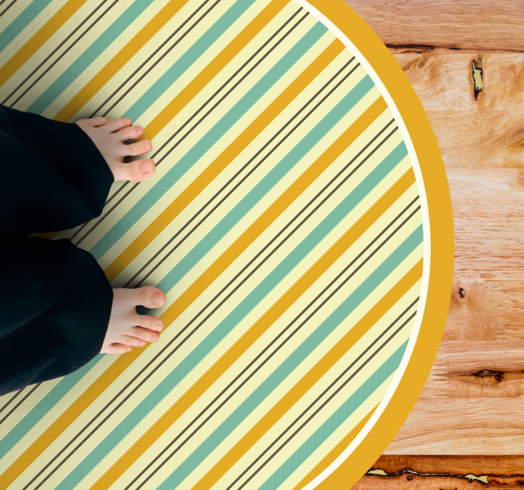 Striped vinyl carpet in vibrant striped design - TenStickers