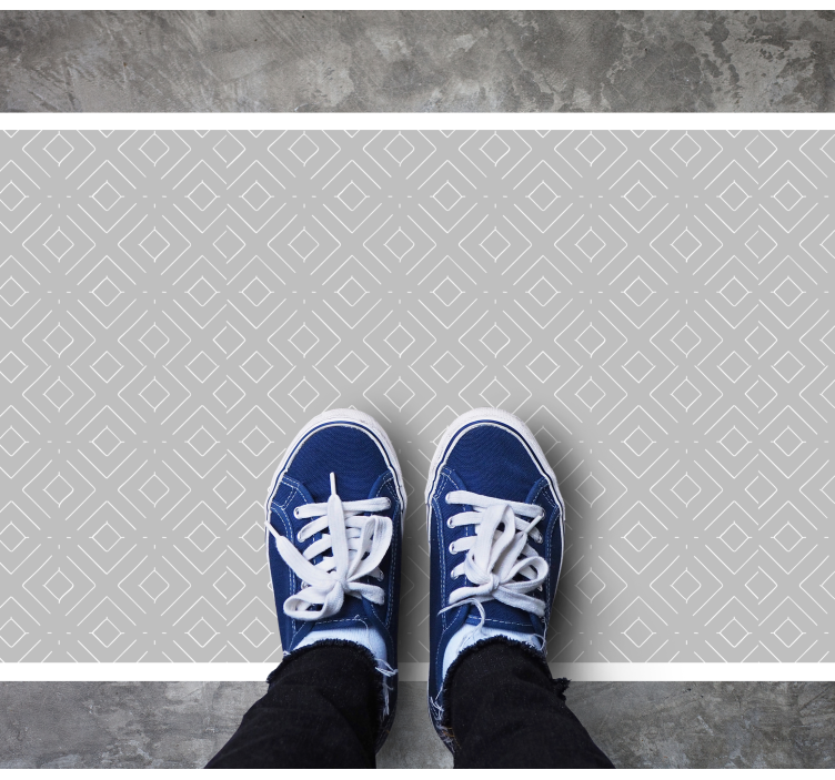 Greyn stylish diamonds bedroom vinyl carpet - TenStickers